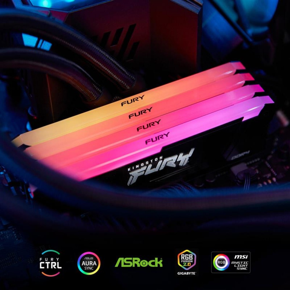 Модуль пам`ятi DDR4 2x32GB/3200 Kingston Fury Beast RGB (KF432C16BB2AK2/64)