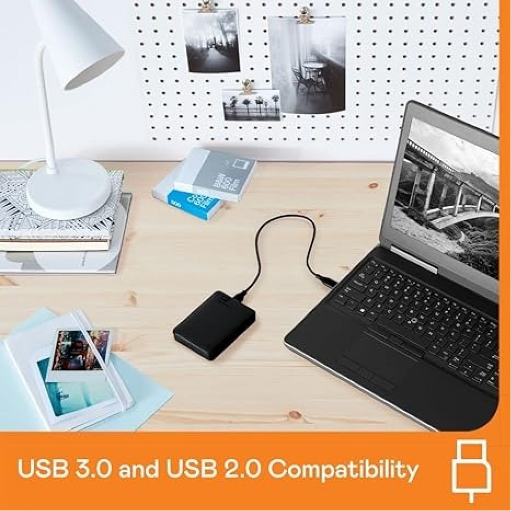 Внешний жесткий диск 2.5" USB 2.0TB WD Elements Portable Black (WDBU6Y0020BBK-WESN)