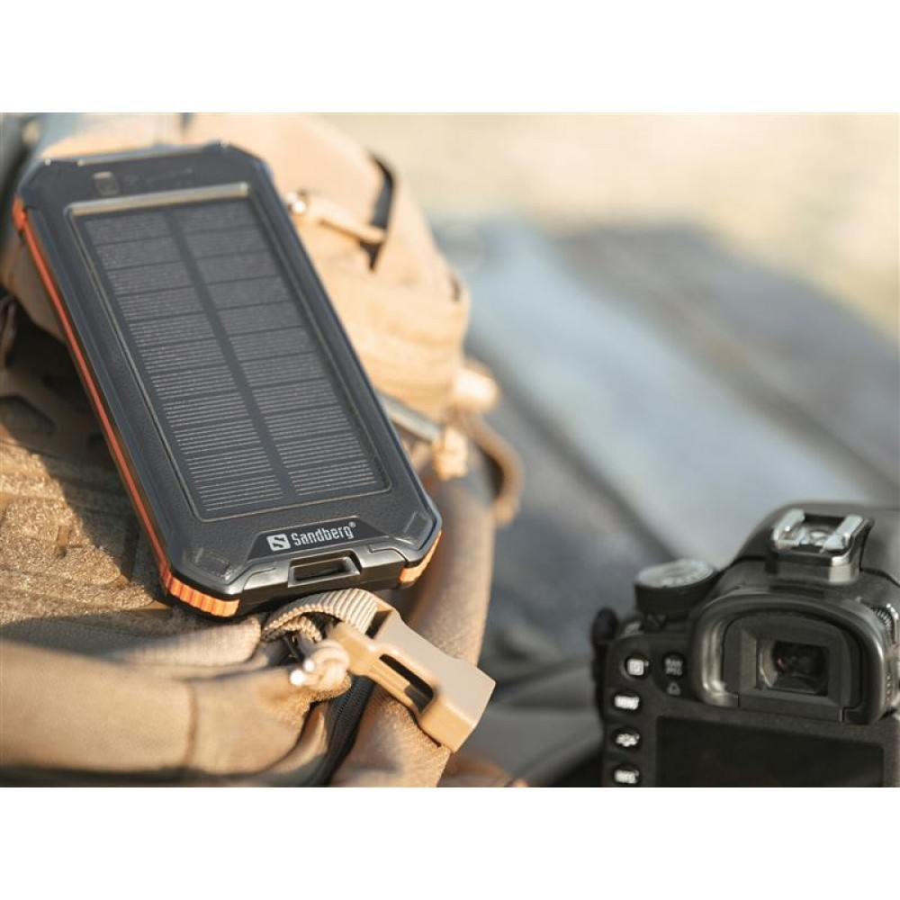 Универсальная мобильная батарея Sandberg 3in1 Solar Powerbank 10000mAh Black (420-72)