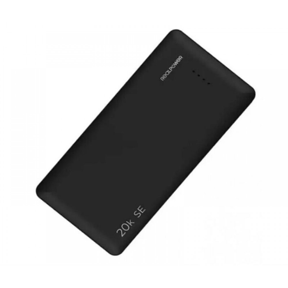 Универсальная мобильная батарея RealPower PB-20k SE Powerbank 20000mAh Black (PB-20k)