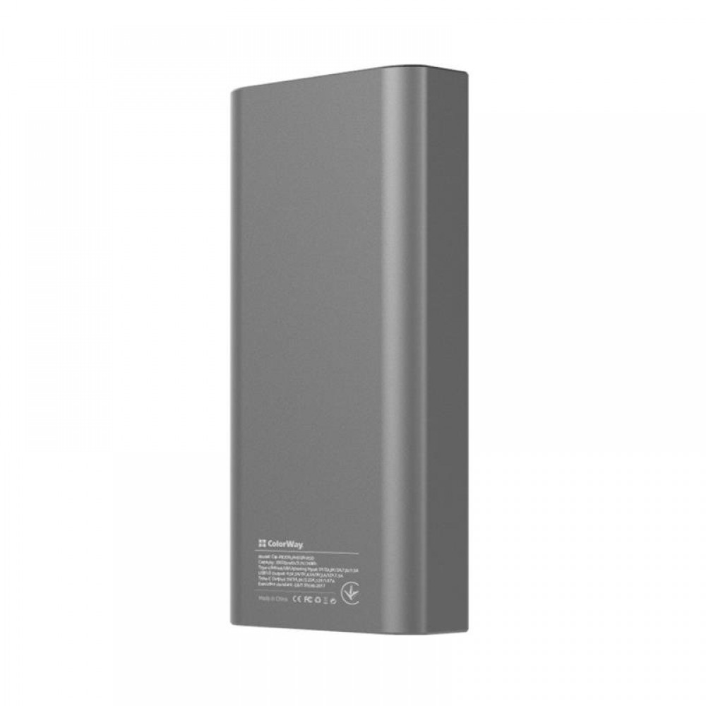 Power Bank ColorWay 20000mAh Gray (CW-PB200LPH3GR-PDD)