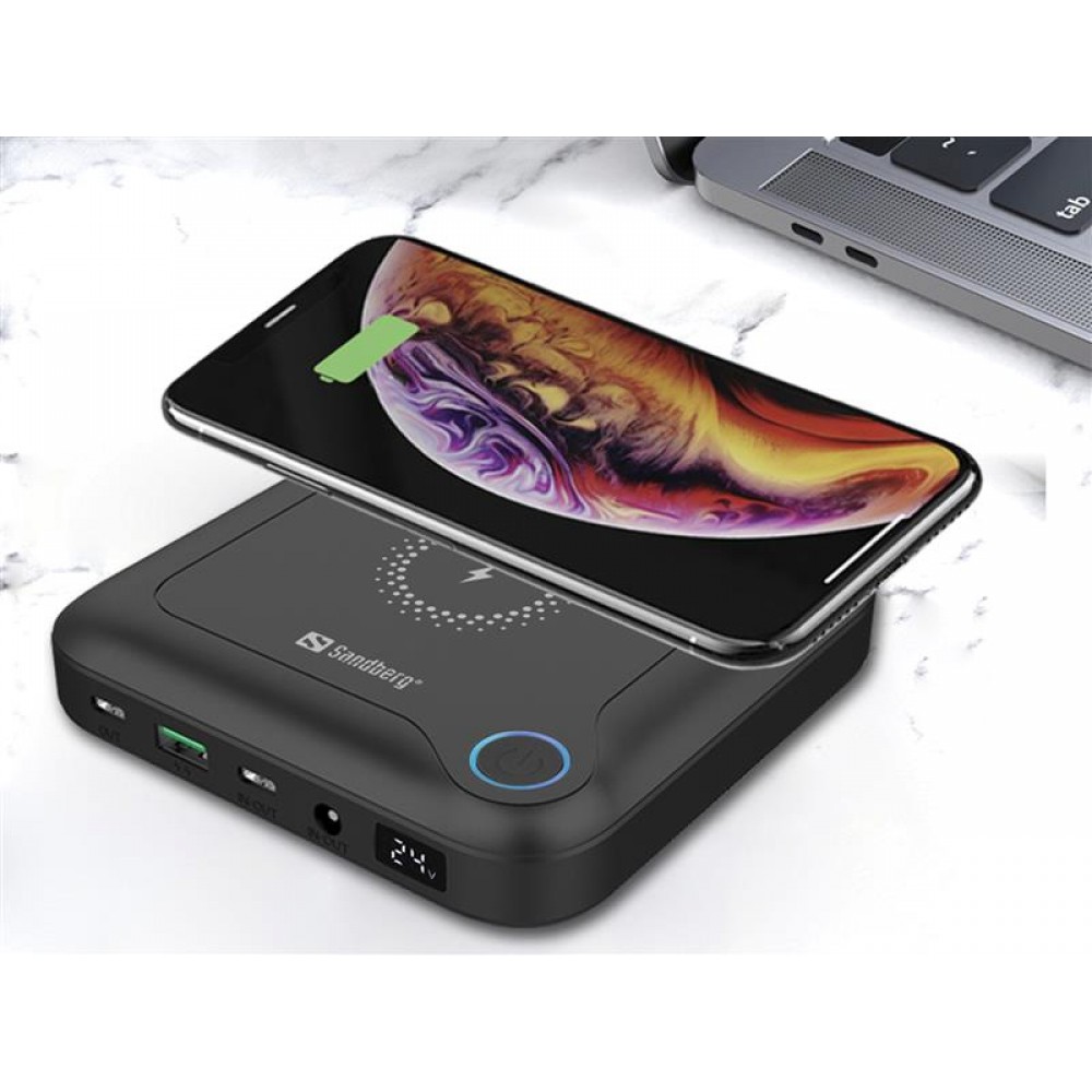 Универсальная мобильная батарея Sandberg All-in1 Laptop Powerbank 24000mAh Black (420-57)