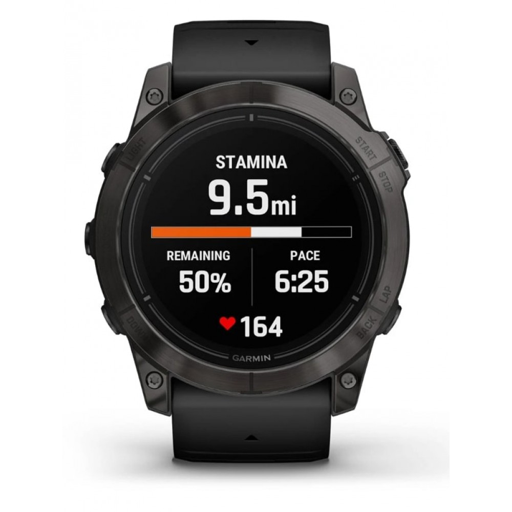 Смарт-часы Garmin Epix Pro Gen 2 51mm Sapphire Carbon Gray DLC Titanium with Black Silicone (010-02804-53)