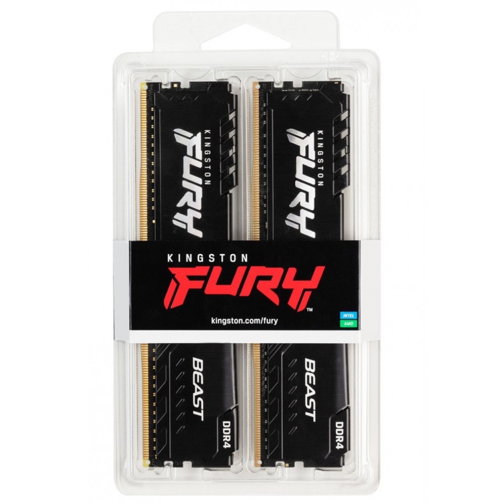 Модуль пам`ятi DDR4 2x16GB/3600 Kingston Fury Beast Black (KF436C18BBK2/32)