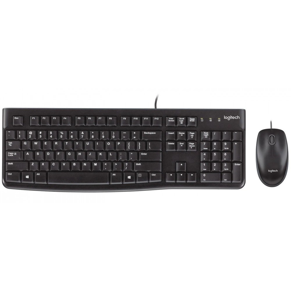 Комплект (клавиатура, мышка) Logitech MK120 Black USB (920-002563)