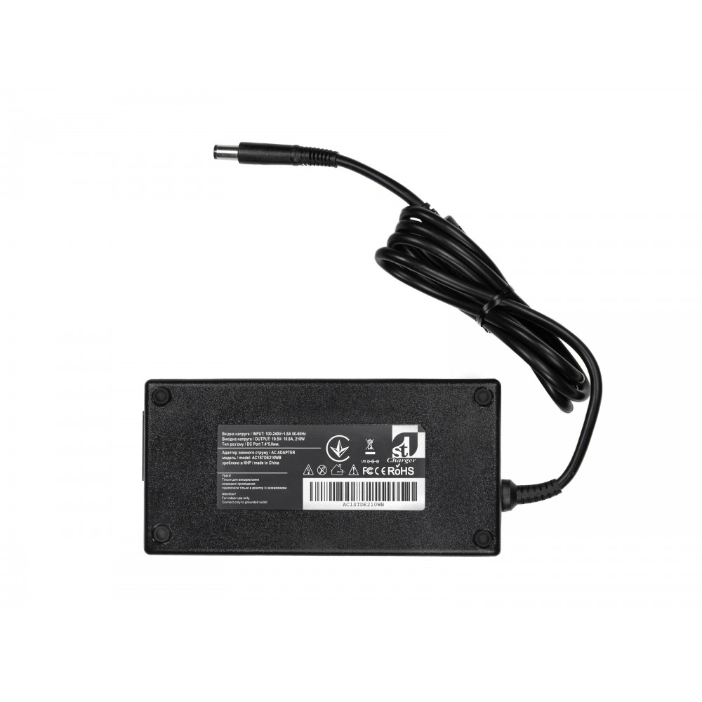 Адаптер питания 1StCharger для ноутбука Dell 19.5V 210W 10.8A 7.4х5.0мм (AC1STDE210WB)