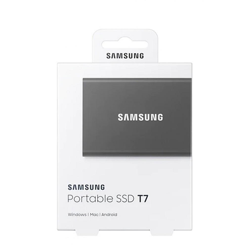 Накопитель наружный SSD 2.5" USB 2.0TB Samsung T7 Titan Gray (MU-PC2T0T/WW)