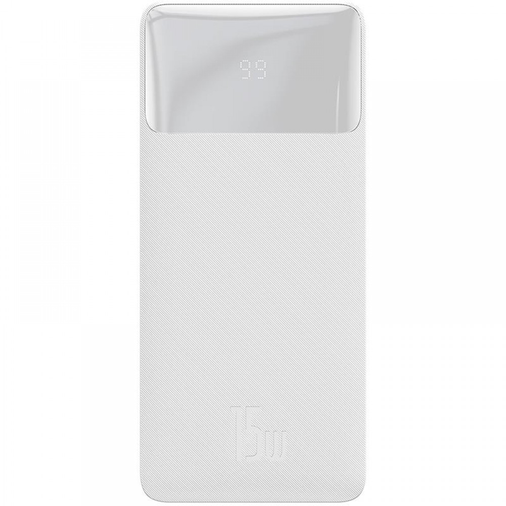 Універсальна мобільна батарея Baseus Bipow Digital Display 15W 30000mAh White (PPDML-K02)