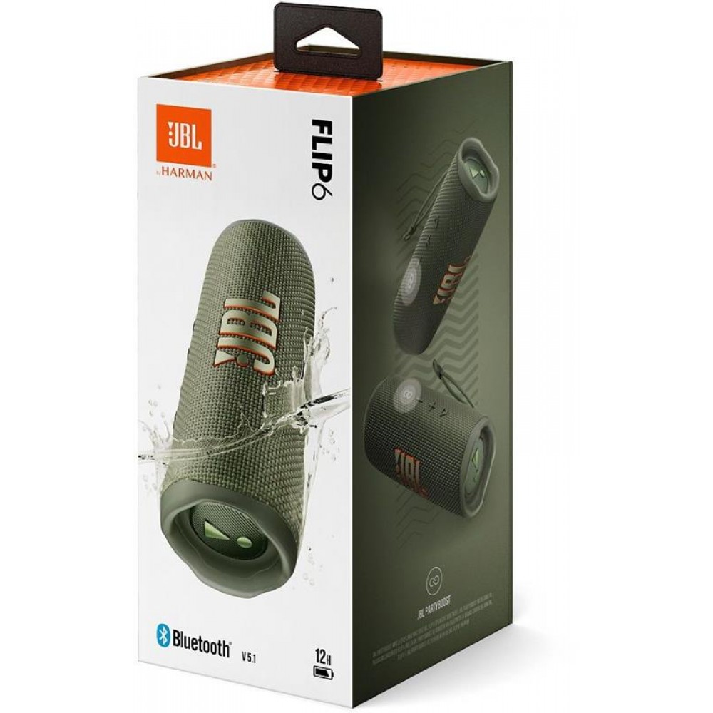 Акустическая система JBL Flip 6 Green (JBLFLIP6GREN)