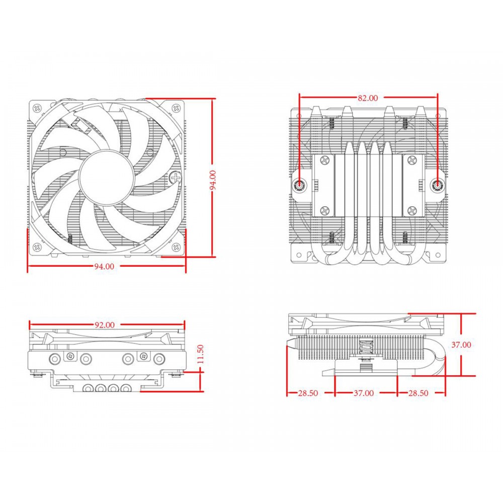 Кулер процессорный ID-Cooling IS-37-XT Black