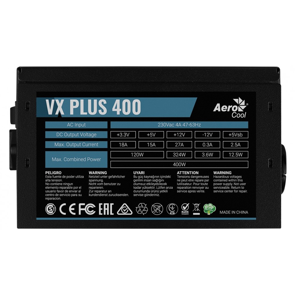 Блок питания AeroCool VX Plus 400 (ACPN-VS40NEY.11) 400W