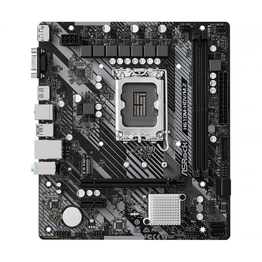 Материнская плата ASRock H610M-HDV/M.2 R2.0 Socket 1700