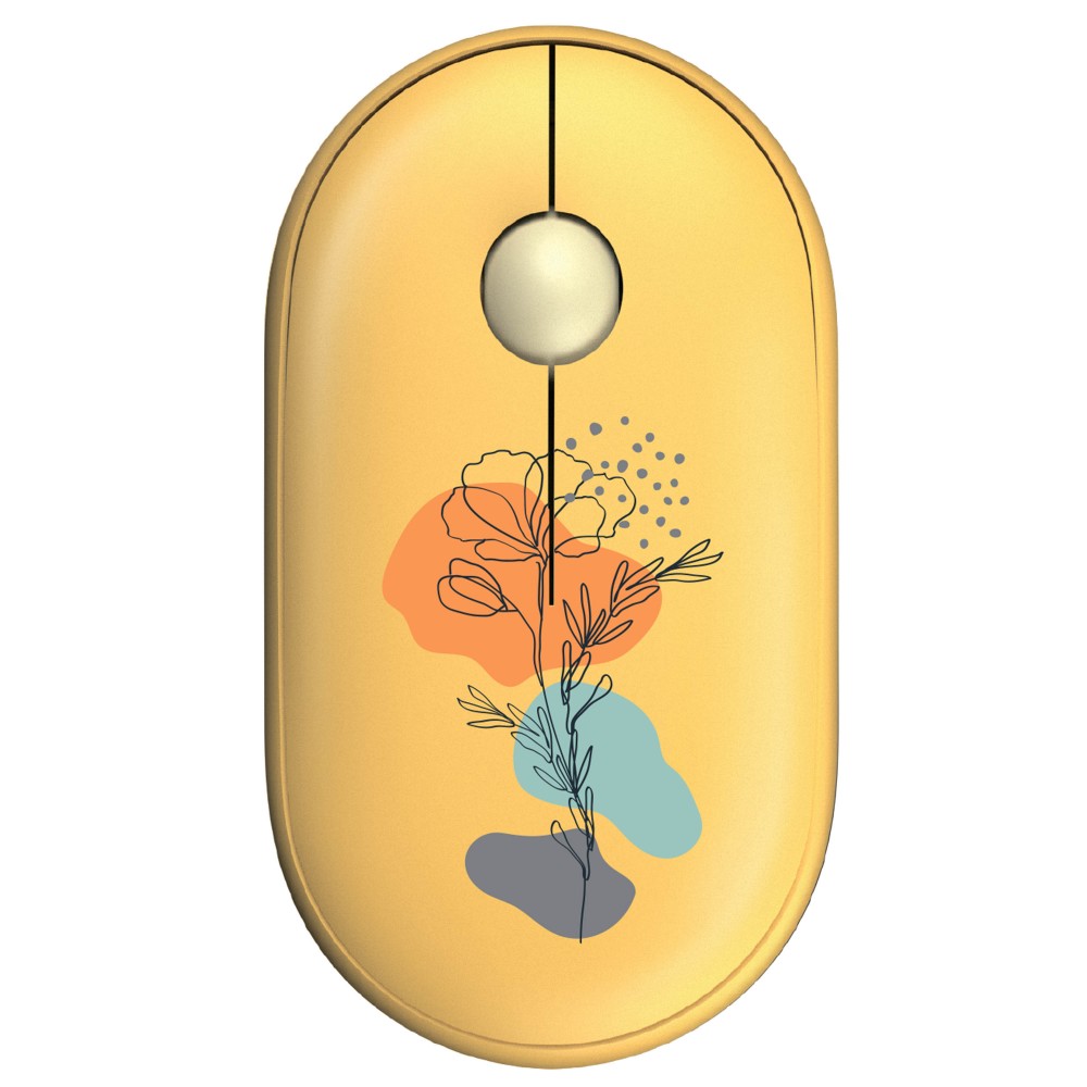 Мышь беспроводная 2E MF300 Flora Poppy Silent WL BT Yellow (2E-MF300WFLORAYW)