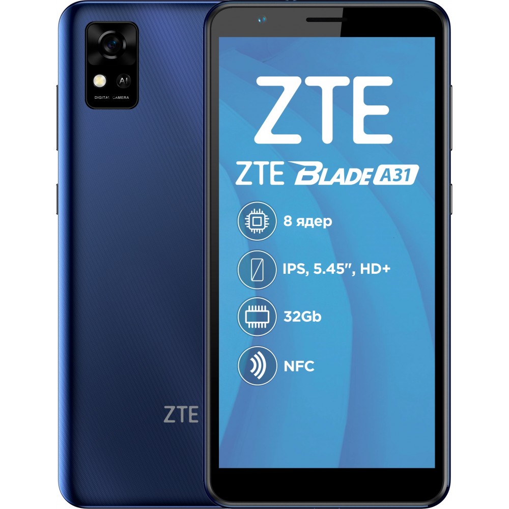 Смартфон ZTE Blade A31 2/32GB Dual Sim Blue