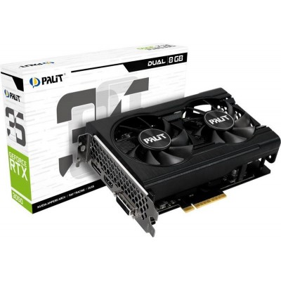 Видеокарта GF RTX 3050 8GB GDDR6 Dual Palit (NE63050018P1-1070D)