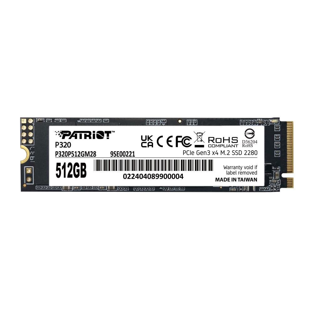 Накопичувач SSD 512GB Patriot P320 M.2 2280 PCIe 3.0 x4 NVMe TLC (P320P512GM28)