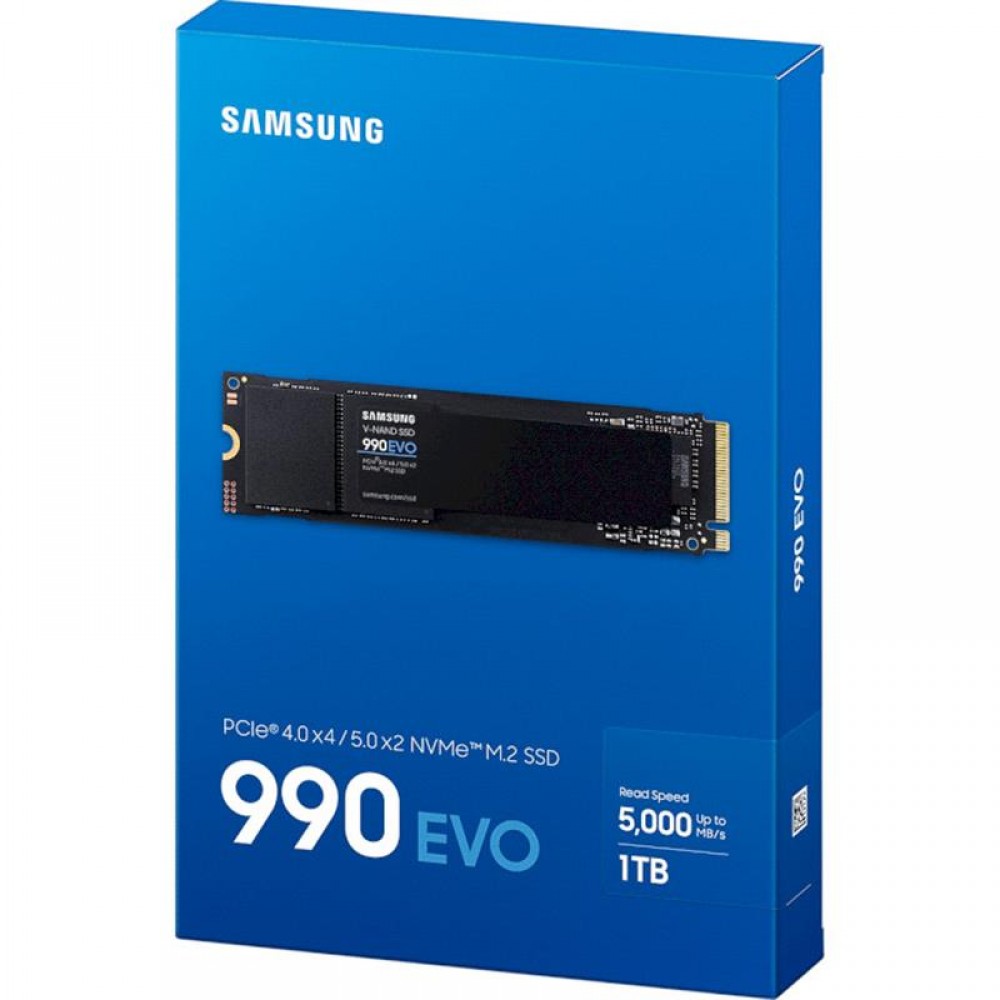 Накопитель SSD 1ТB Samsung 990 EVO M.2 2280 PCIe 5.0 x4 NVMe V-NAND TLC (MZ-V9E1T0BW)