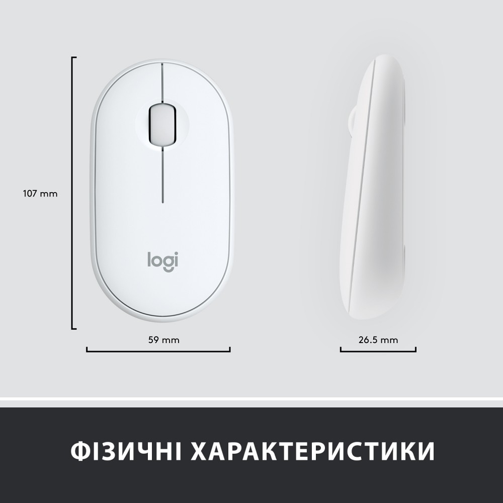 Комплект (клавиатура, мышка) беспроводной Logitech MK470 White USB (920-009205)