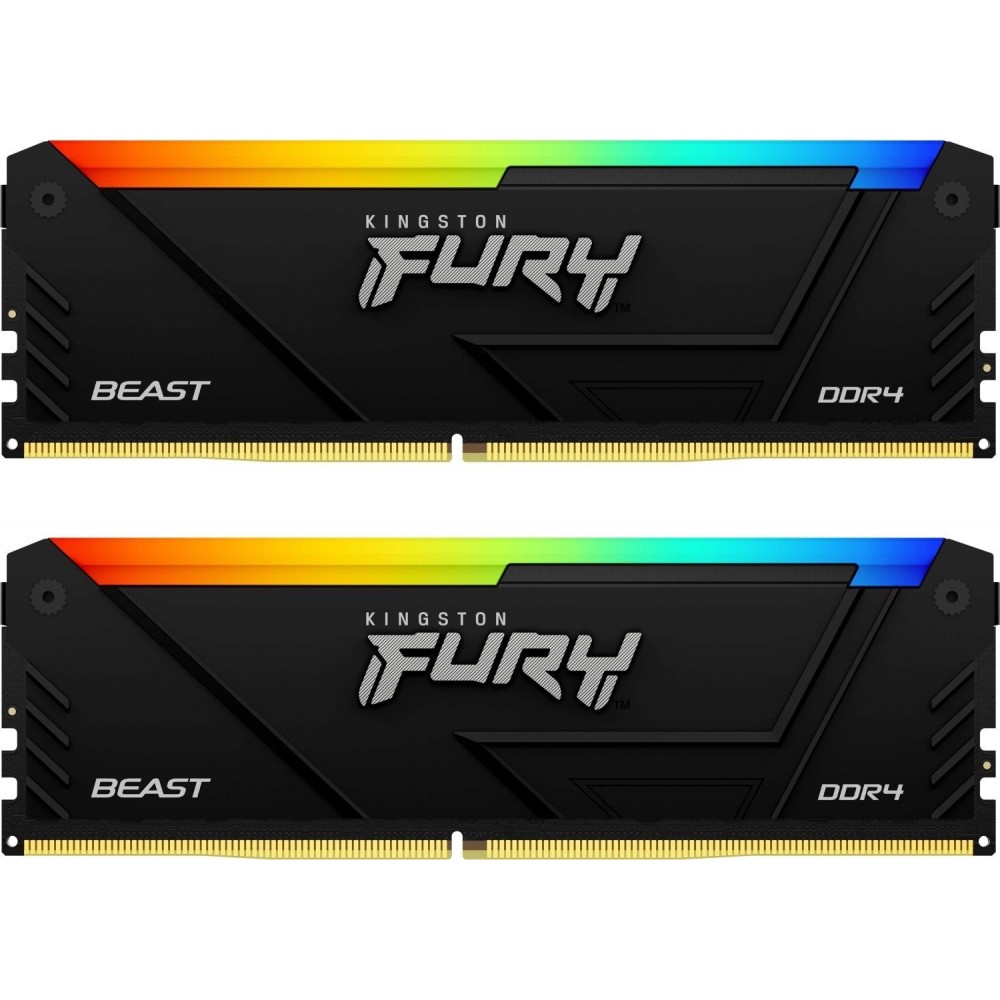 Модуль памяти DDR4 2x16GB/3200 Kingston Fury Beast RGB (KF432C16BB12AK2/32)