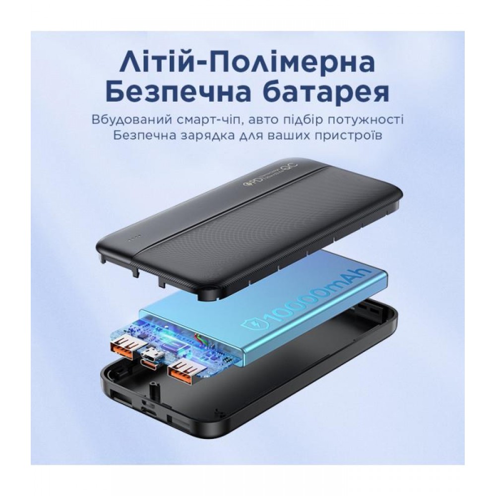 Универсальная мобильная батарея Remax RPP-212 Tinyl 10000mAh Black (RPP-212)