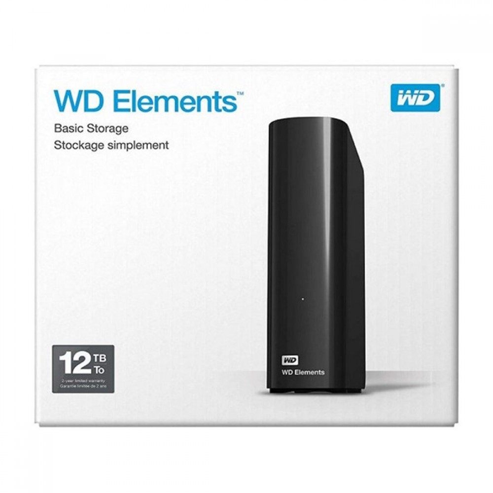 Внешний жесткий диск 3.5" USB 12.0TB WD Elements Desktop Black (WDBWLG0120HBK-EESN)