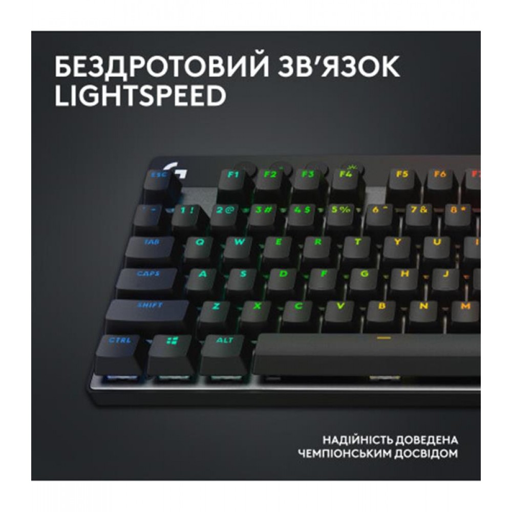 Клавiатура Logitech G PRO X TKL Lightspeed Black Tactile (920-012136)