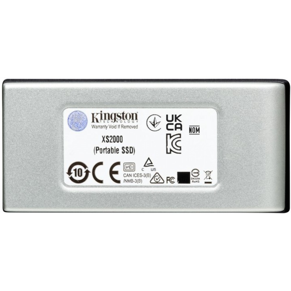 Накопитель наружный SSD Portable USB 500GB Kingston XS2000 Silver (SXS2000/500G)