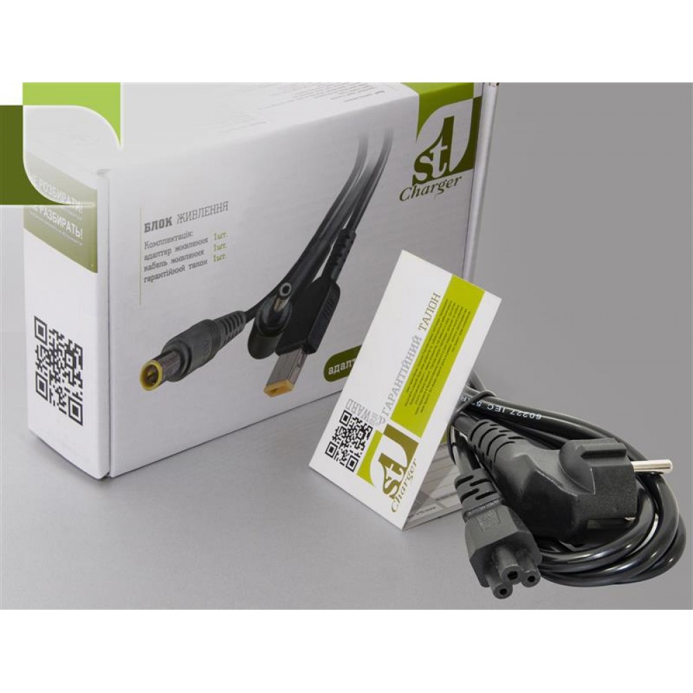 Адаптер питания 1StCharger для ноутбука Asus 19V 65W 3.42A 4.5х3.0мм + каб.живл. (AC1STAS65WE)