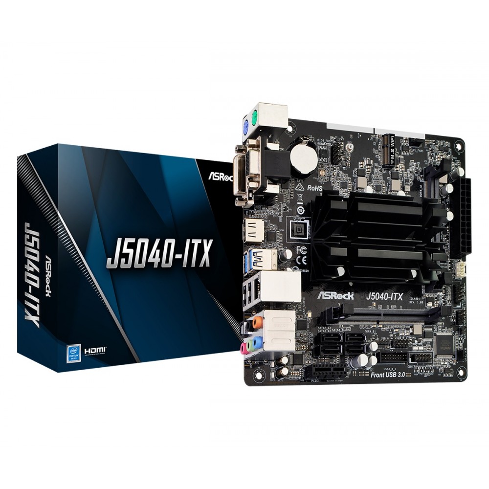 Материнская плата ASRock J5040-ITX Mini ITX