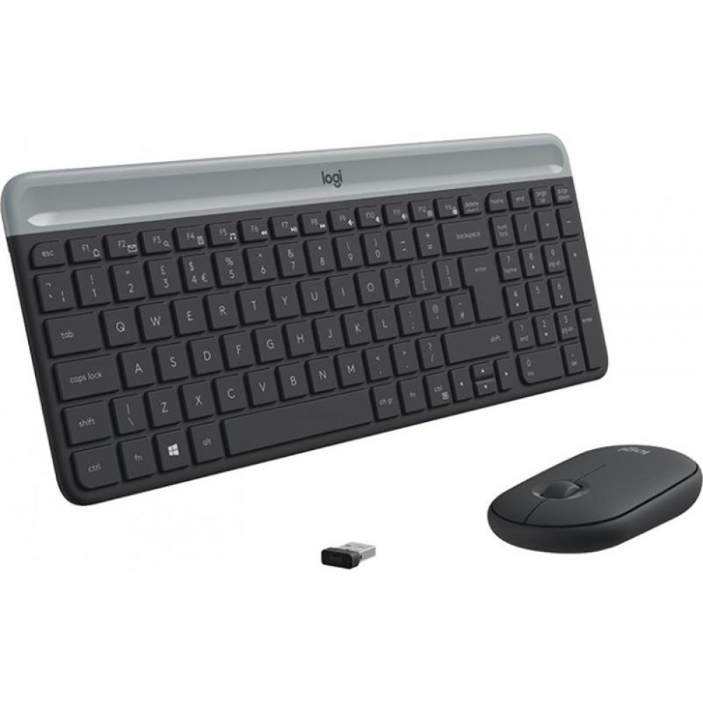 Комплект (клавиатура, мышка) беспроводной Logitech MK470 Graphite USB (920-009204)