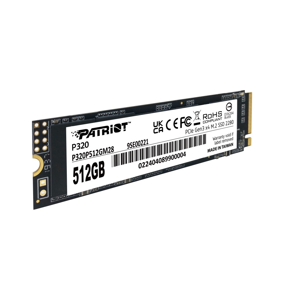 Накопичувач SSD 512GB Patriot P320 M.2 2280 PCIe 3.0 x4 NVMe TLC (P320P512GM28)