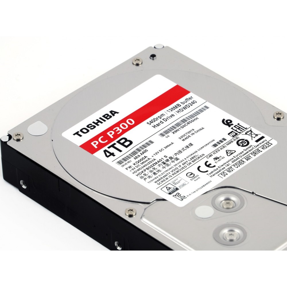 Накопитель HDD SATA 4.0TB Toshiba P300 5400rpm 128MB (HDWD240UZSVA)