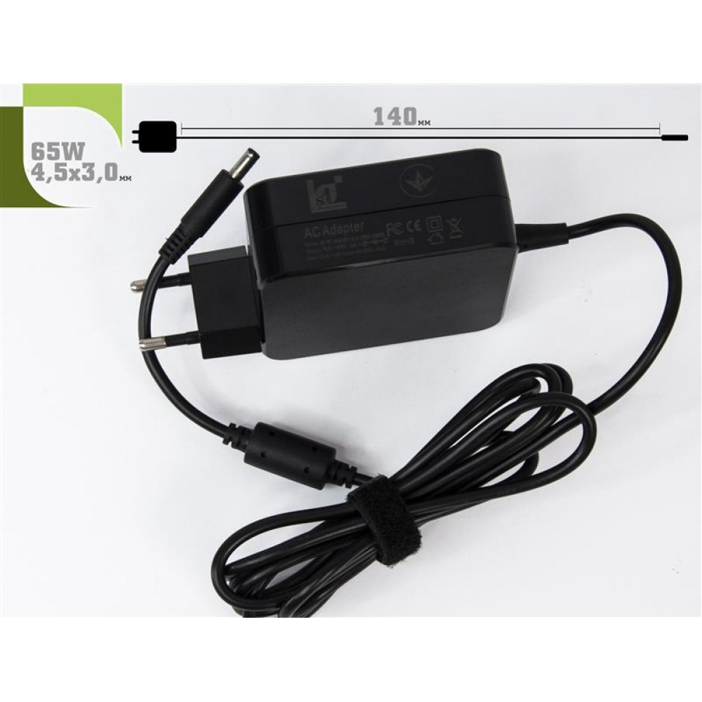 Адаптер питания 1StCharger для ноутбука Dell 19.5V 65W 3.34A 4.5х3.0мм Wall Mount (WM1ST19.5V65W4530D)