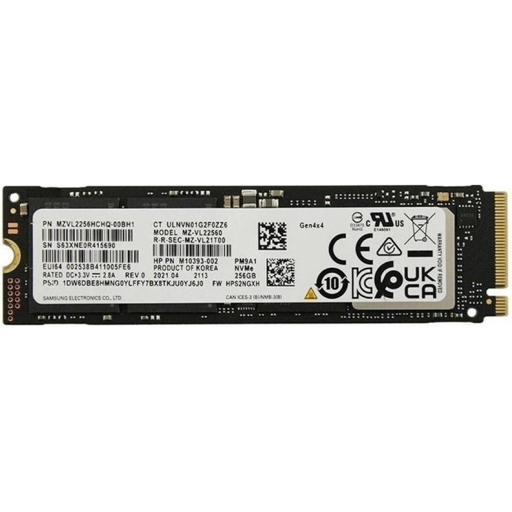 Накопитель SSD 256GB Samsung PM9A1 M.2 2280 PCIe 4.0 x4 V-NAND 3bit MLC (MZ-VL22560_OEM) OEM