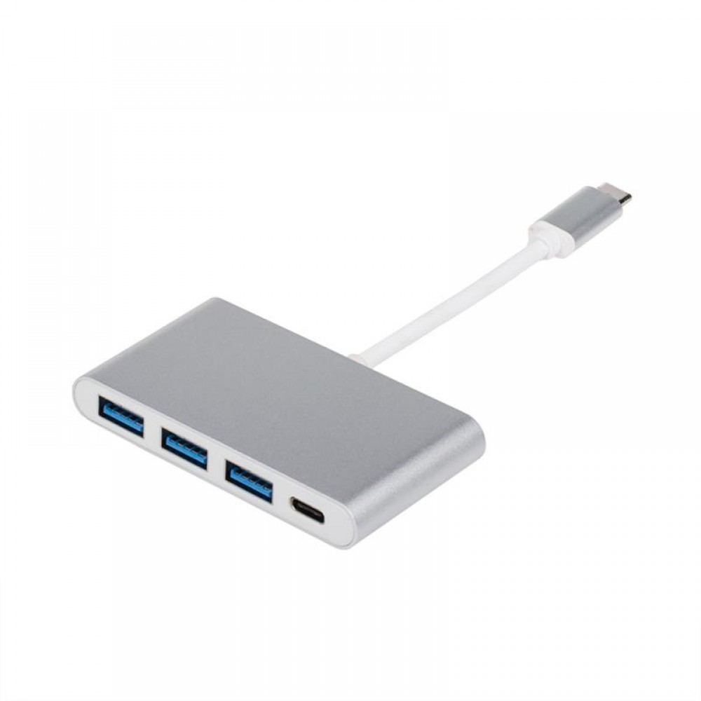 Концентратор USB Type-CAtcom 3хUSB3.0, USB Type-C, 0.1м, металл Silver (12808)