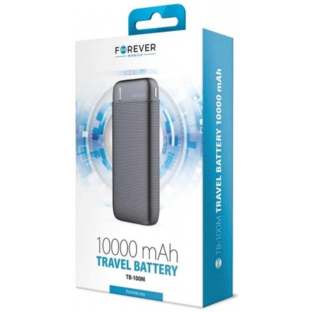 Универсальная мобильная батарея Forever TB-100M 10000mAh Black (1283126565090)