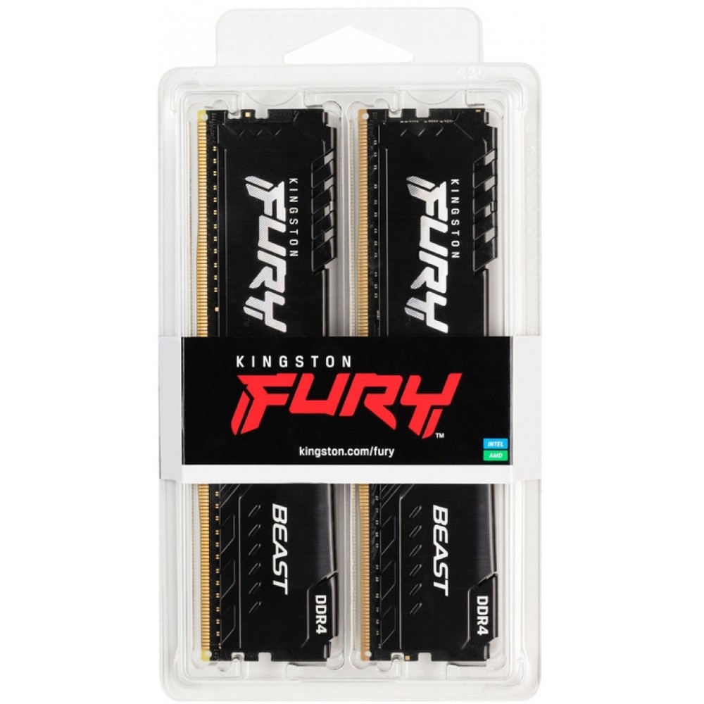 Модуль памяти DDR4 2x8GB/3600 Kingston Fury Beast Black (KF436C17BBK2/16)