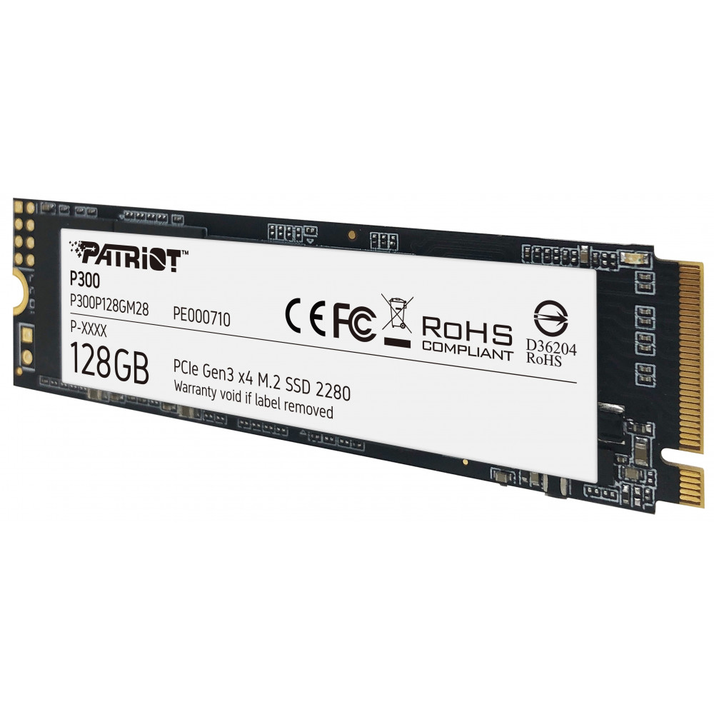 Накопитель SSD 128GB Patriot P300 M.2 2280 PCIe 3.0 x4 NVMe TLC (P300P128GM28)