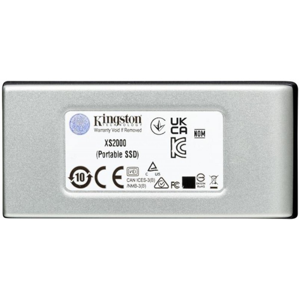 Накопитель внешний SSD Portable USB 2.0TB Kingston XS2000 Silver (SXS2000/2000G)