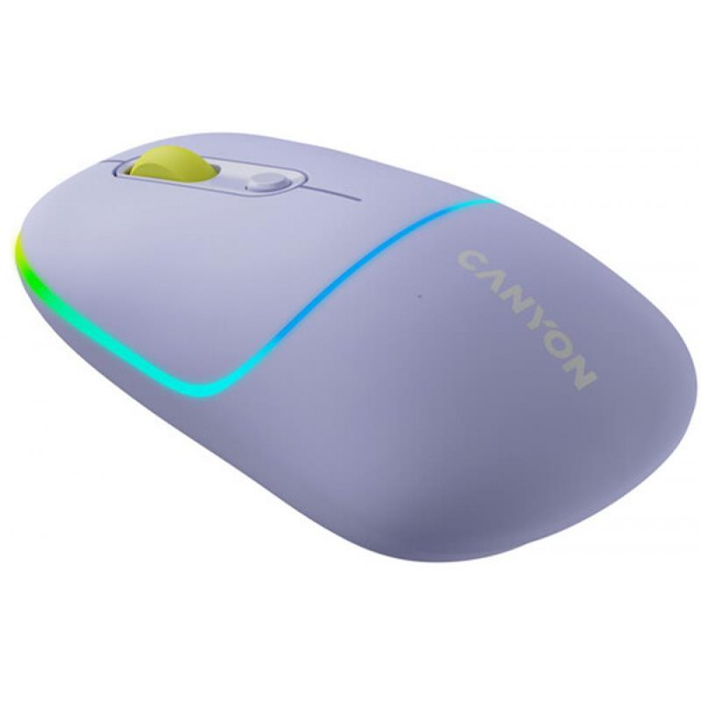 Мышь беспроводная Canyon MW-22 Dual Band RGB Wireless Mountain Lavender (CNS-CMSW22ML)