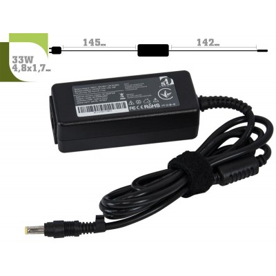 Адаптер питания 1StCharger для ноутбука Asus 9.5V 33W 3.5A 4.8х1.7мм + каб.живл. (AC1STAS33WD1)