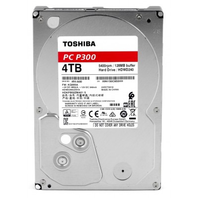 Накопитель HDD SATA 4.0TB Toshiba P300 5400rpm 128MB (HDWD240UZSVA)