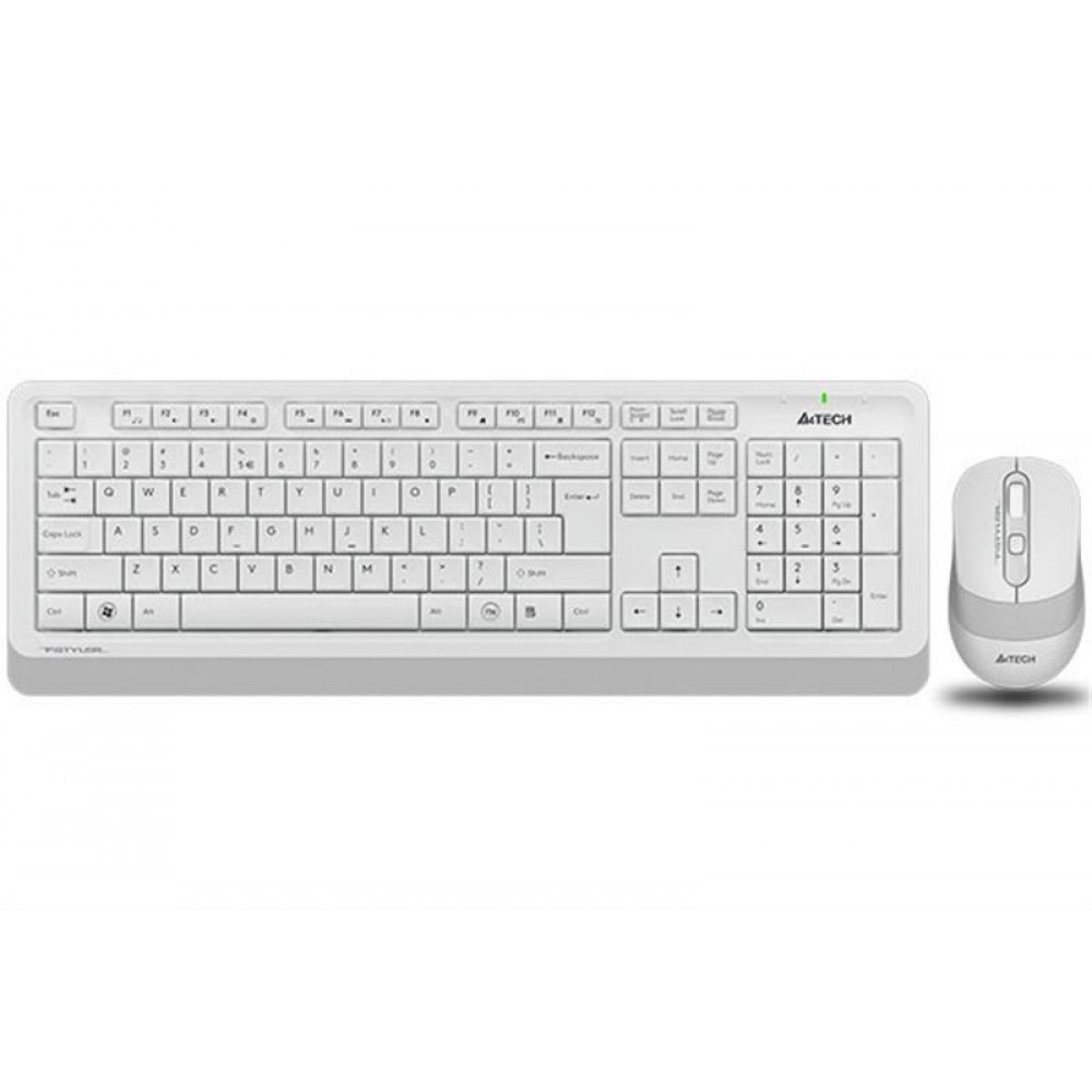 Комплект (клавиатура, мышка) беспроводной A4Tech Fstyler FG1010 White USB