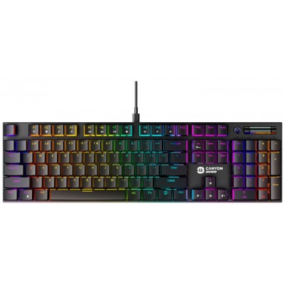 Клавиатура Canyon Cometstrike GK-55 RGB ENG/UKR USB Black (CND-SKB55-US)