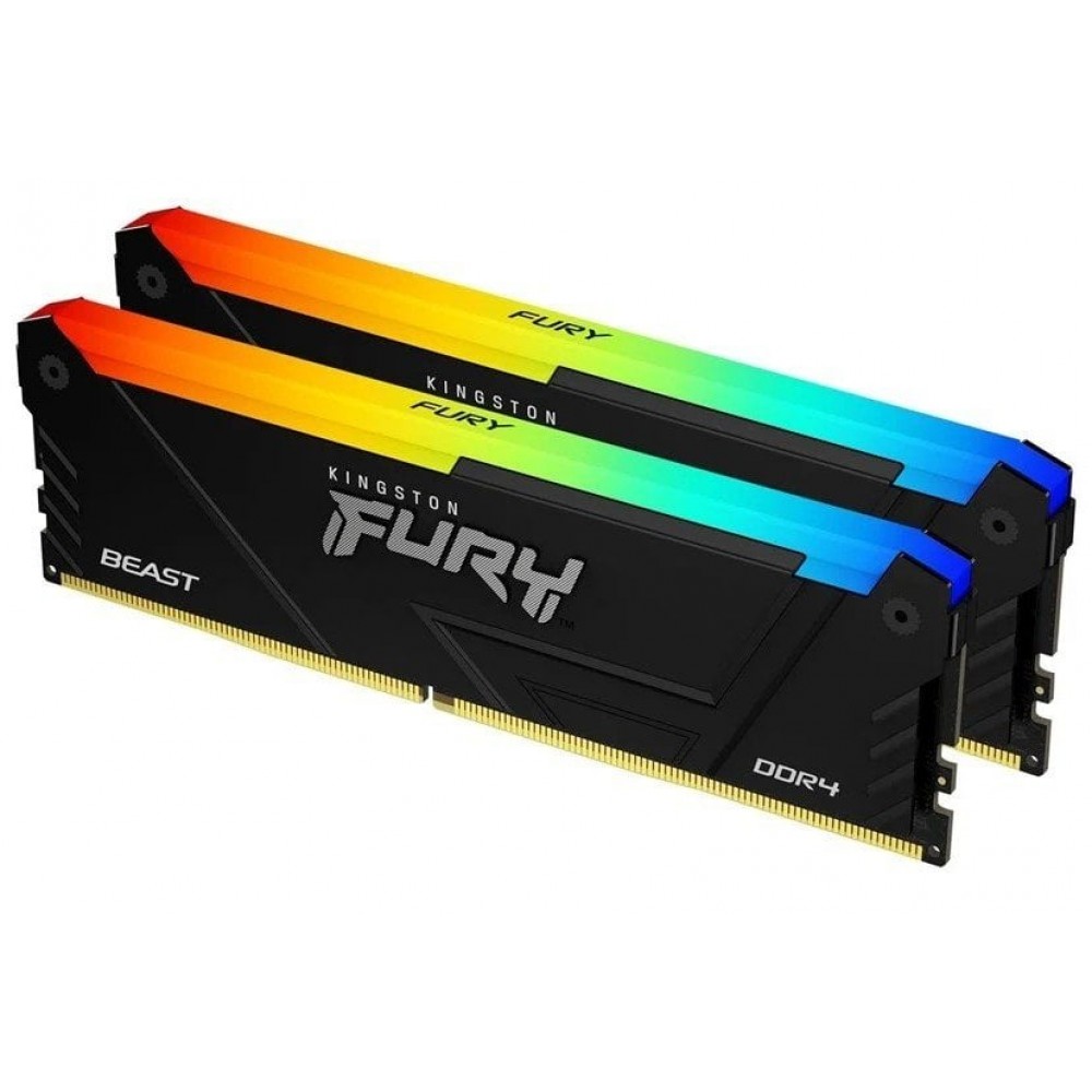 Модуль пам`ятi DDR4 2x32GB/3200 Kingston Fury Beast RGB (KF432C16BB2AK2/64)