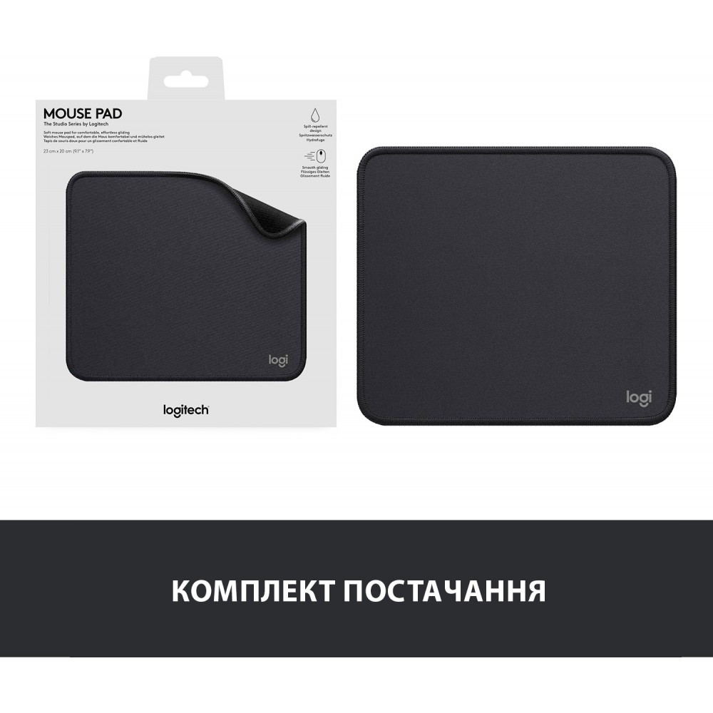 Игровая поверхность Logitech Mouse Pad Studio Graphite (956-000049)