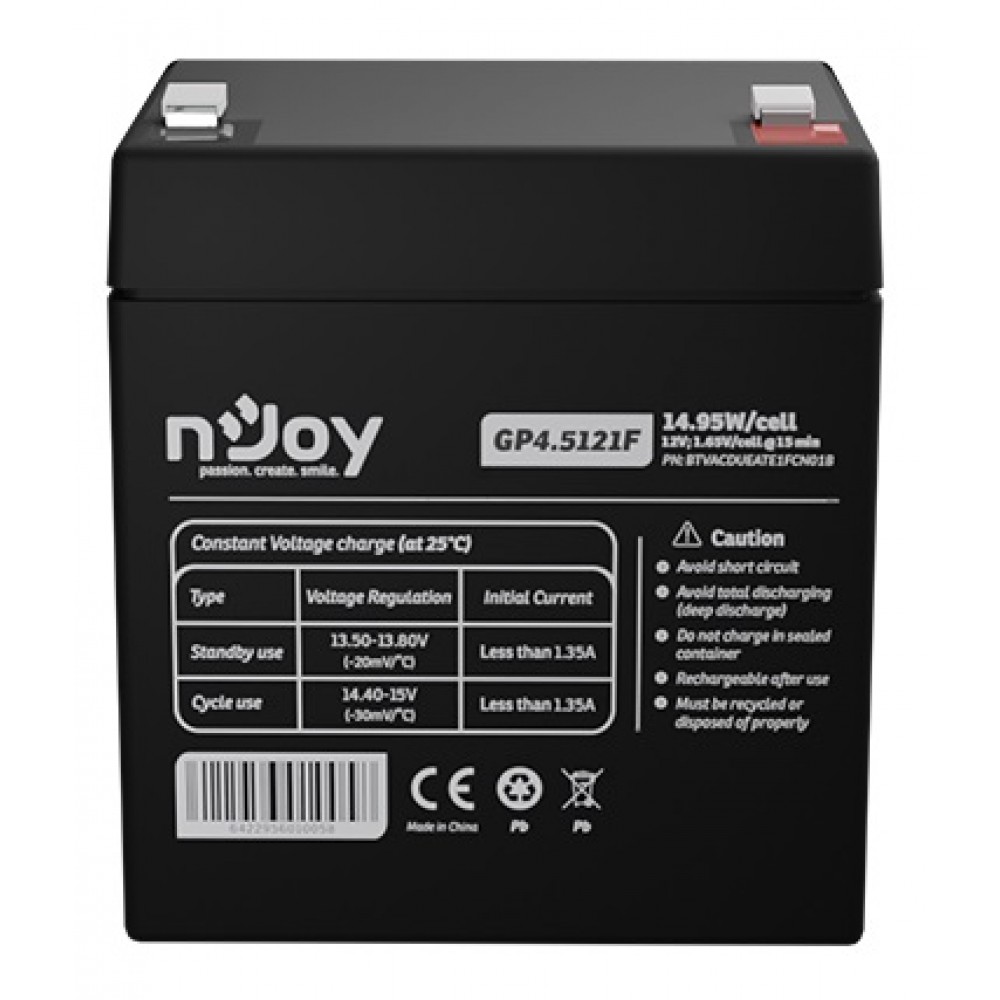 Аккумуляторная батарея Njoy GP4.5121F 12V 4.5AH (BTVACDUEATE1FCN01B) AGM