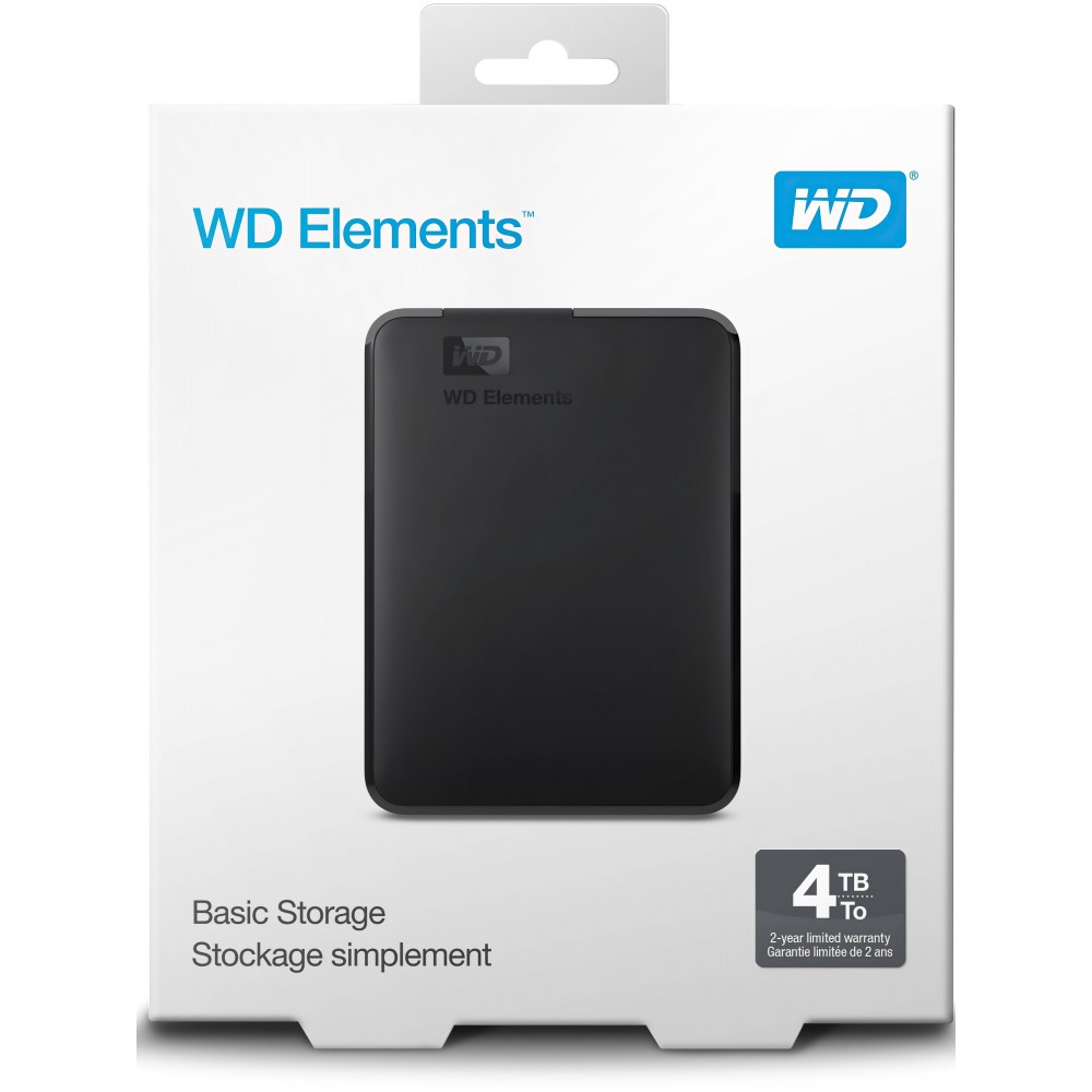 Внешний жесткий диск 2.5" USB 4.0TB WD Elements Portable Black (WDBU6Y0040BBK-WESN)