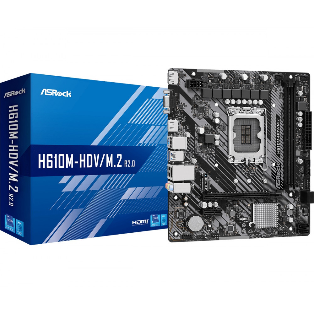 Материнская плата ASRock H610M-HDV/M.2 R2.0 Socket 1700