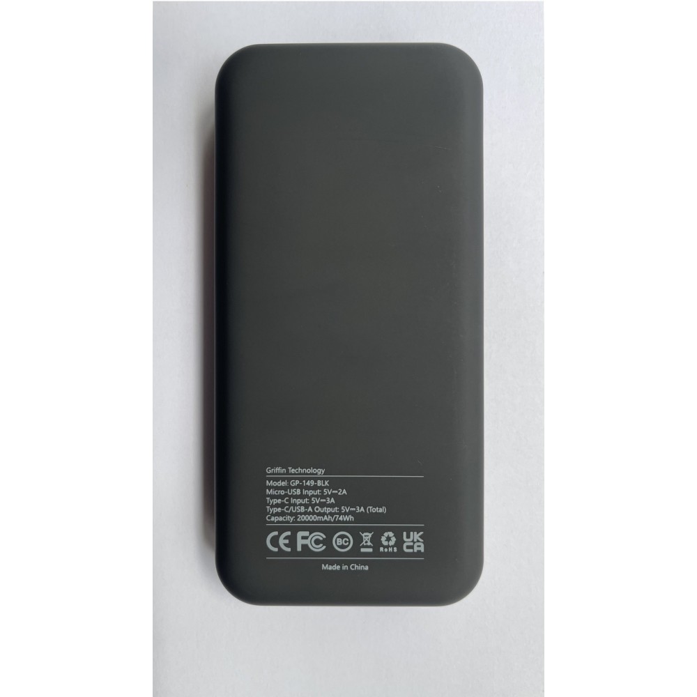 Универсальная мобильная батарея Griffin GP-149 20000mAh Black (GP-149-BLK)